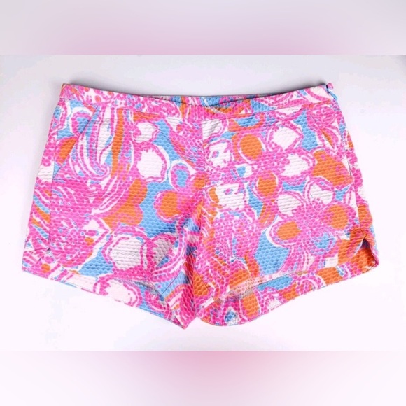 Lilly Pulitzer Pink Multi Feeling Tanked Adie Shorts - Size 00 - Picture 1 of 3